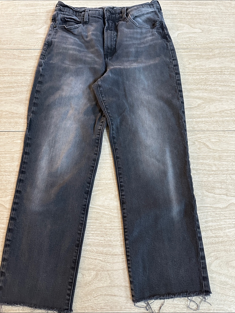 Sky High Straight Extra High Rise Boyfriend Jeans size 10, 25” inseam